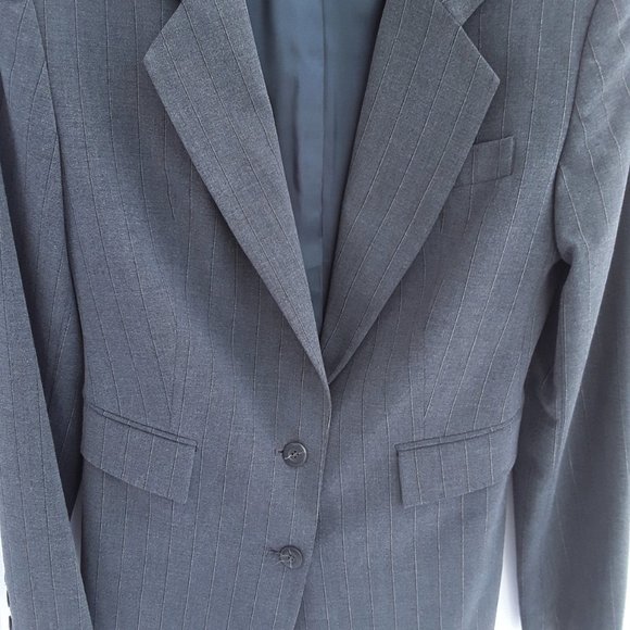 Express Stretch Pinstripe Suit Jacket & Dress - Picture 9 of 11
